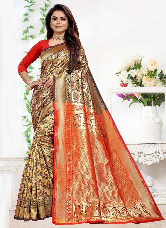 1001 Santraj New Exclusive Wear Designer Banarsi Silk Saree Collection